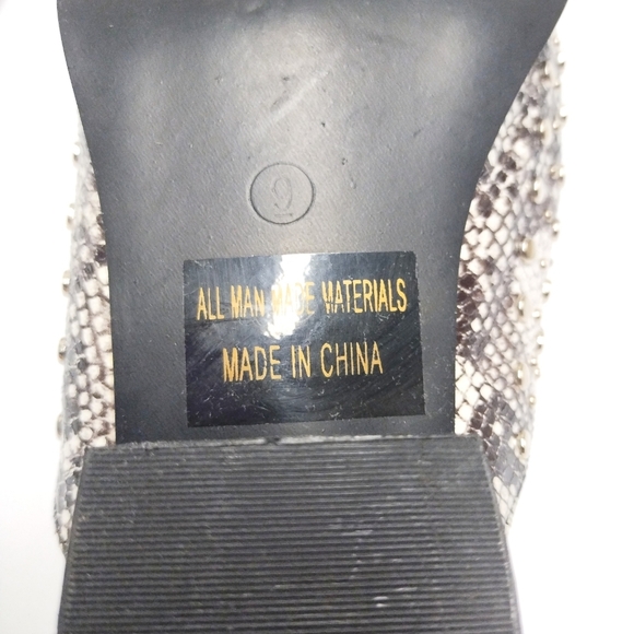 Alia Snakeskin Mules - Black and White - Picture 7 of 8